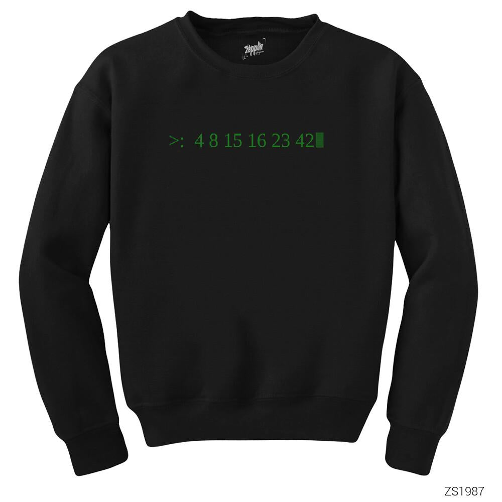 Lost Number Execute Siyah Sweatshirt