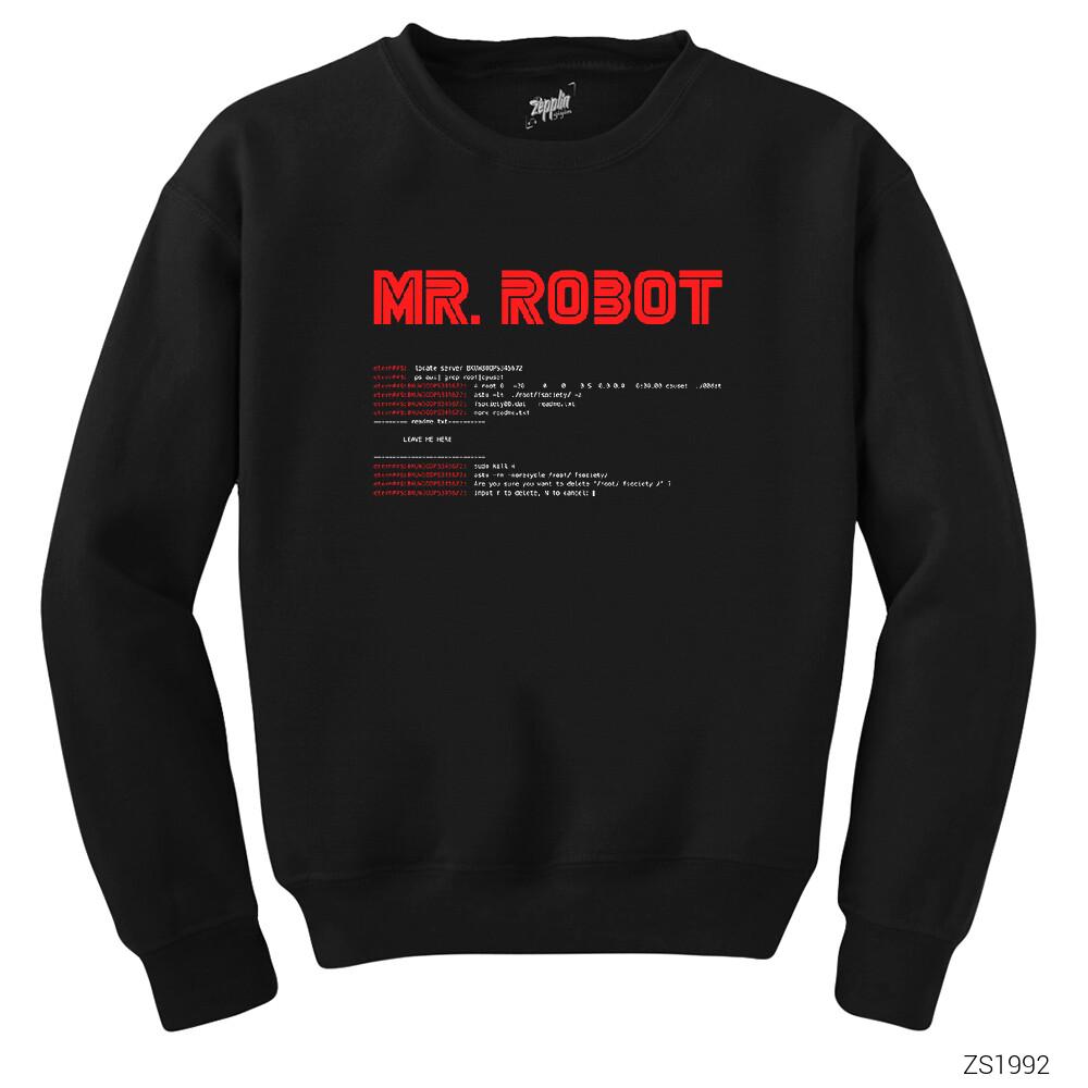 Mr Robot Console Siyah Sweatshirt