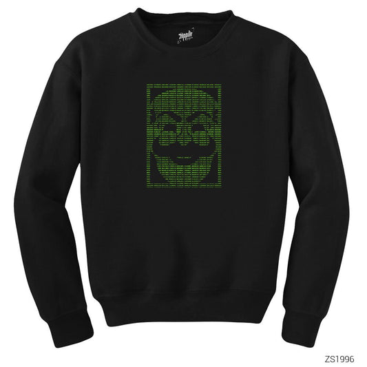 Mr Robot Fsociety Binary Siyah Sweatshirt
