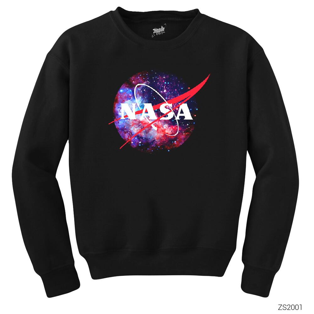 Nasa Galactic Siyah Sweatshirt
