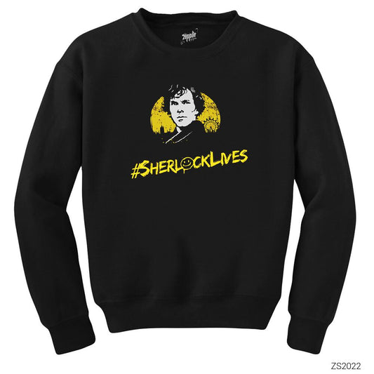 Sherlock Holmes Sherlocklives Siyah Sweatshirt