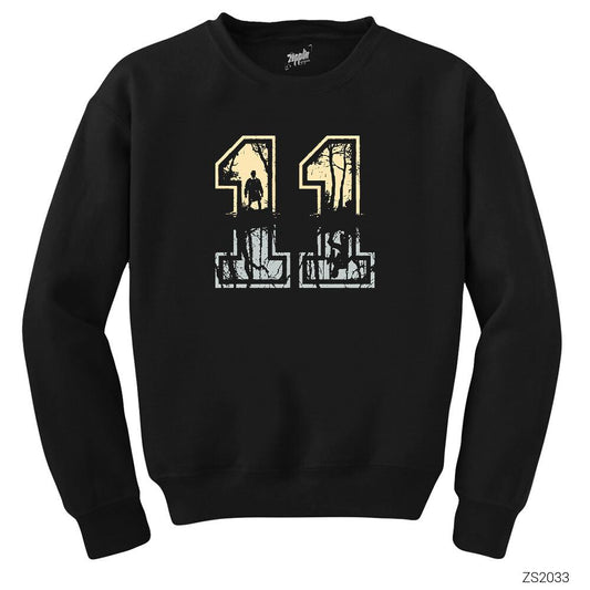 Stranger Things Eleven Siyah Sweatshirt