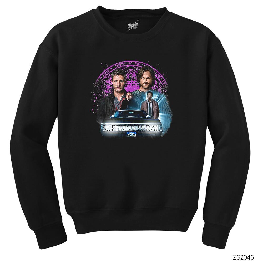 Supernatural The Roads Journey Siyah Sweatshirt