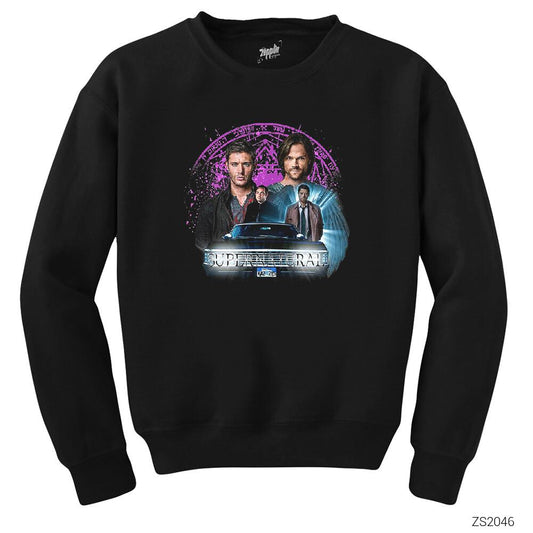 Supernatural The Roads Journey Siyah Sweatshirt