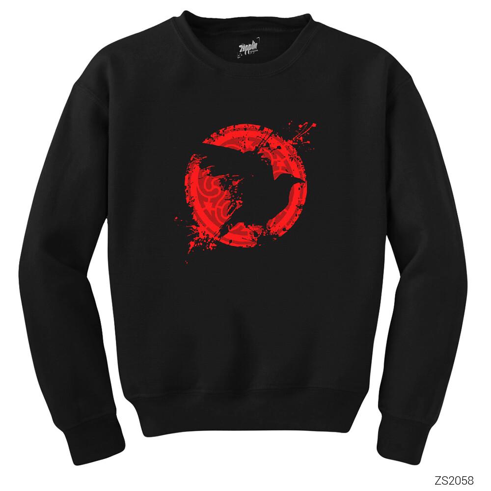 Vikings Ragnars Raven Siyah Sweatshirt