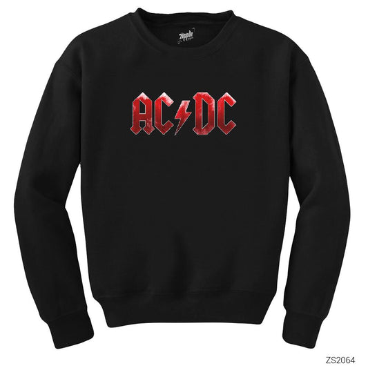 AC DC Distort Siyah Sweatshirt