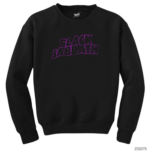 Black Sabbath Outline Siyah Sweatshirt