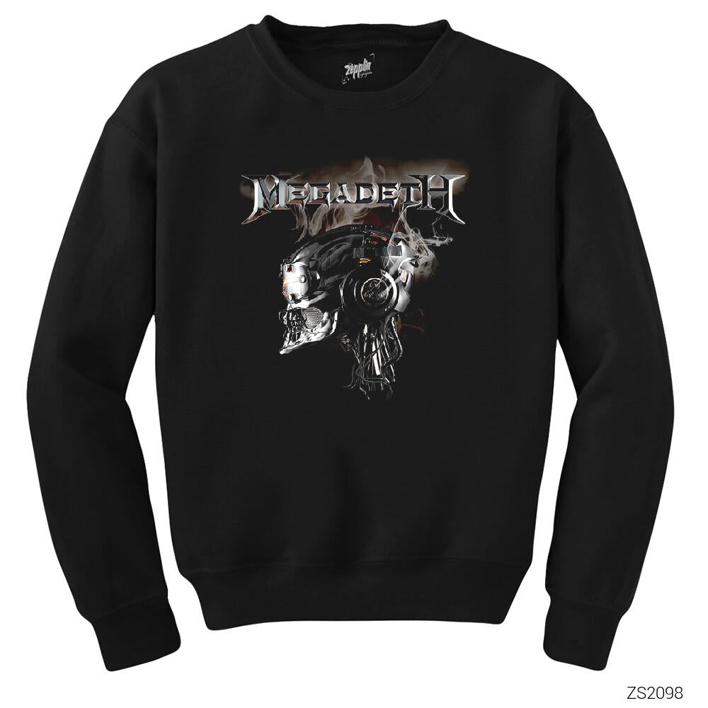 Megadeth Vic Rattlehead Siyah Sweatshirt