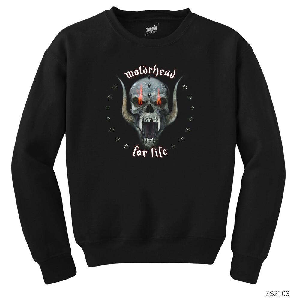 Motörhead Skull For Life Siyah Sweatshirt