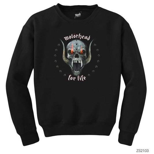 Motörhead Skull For Life Siyah Sweatshirt