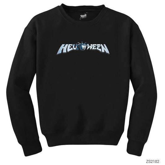 Helloween Logo Crazy Pumpkin Siyah Sweatshirt