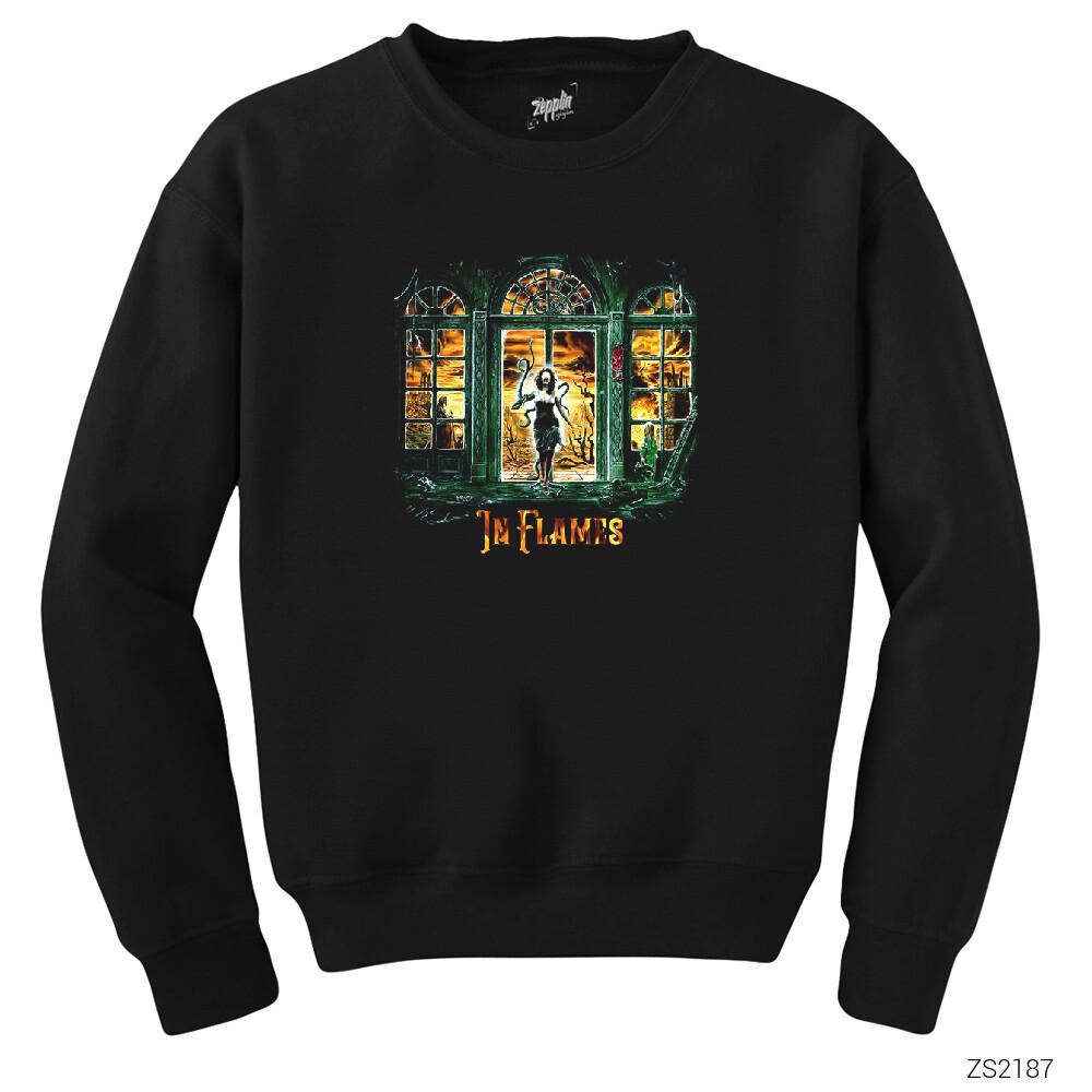 In Flames Witch Woman Siyah Sweatshirt