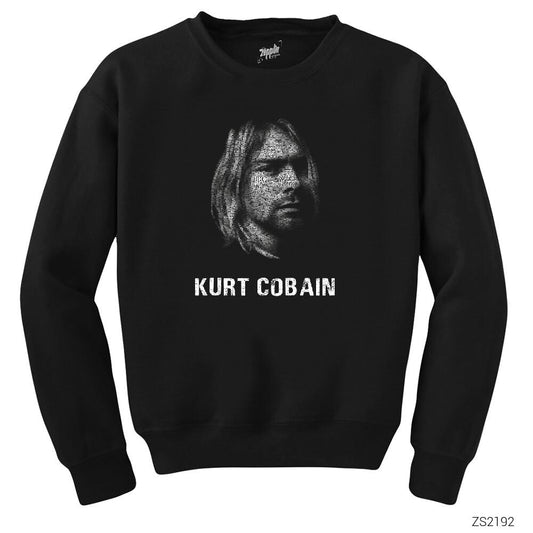 Kurt Cobain Lyrics Siyah Sweatshirt