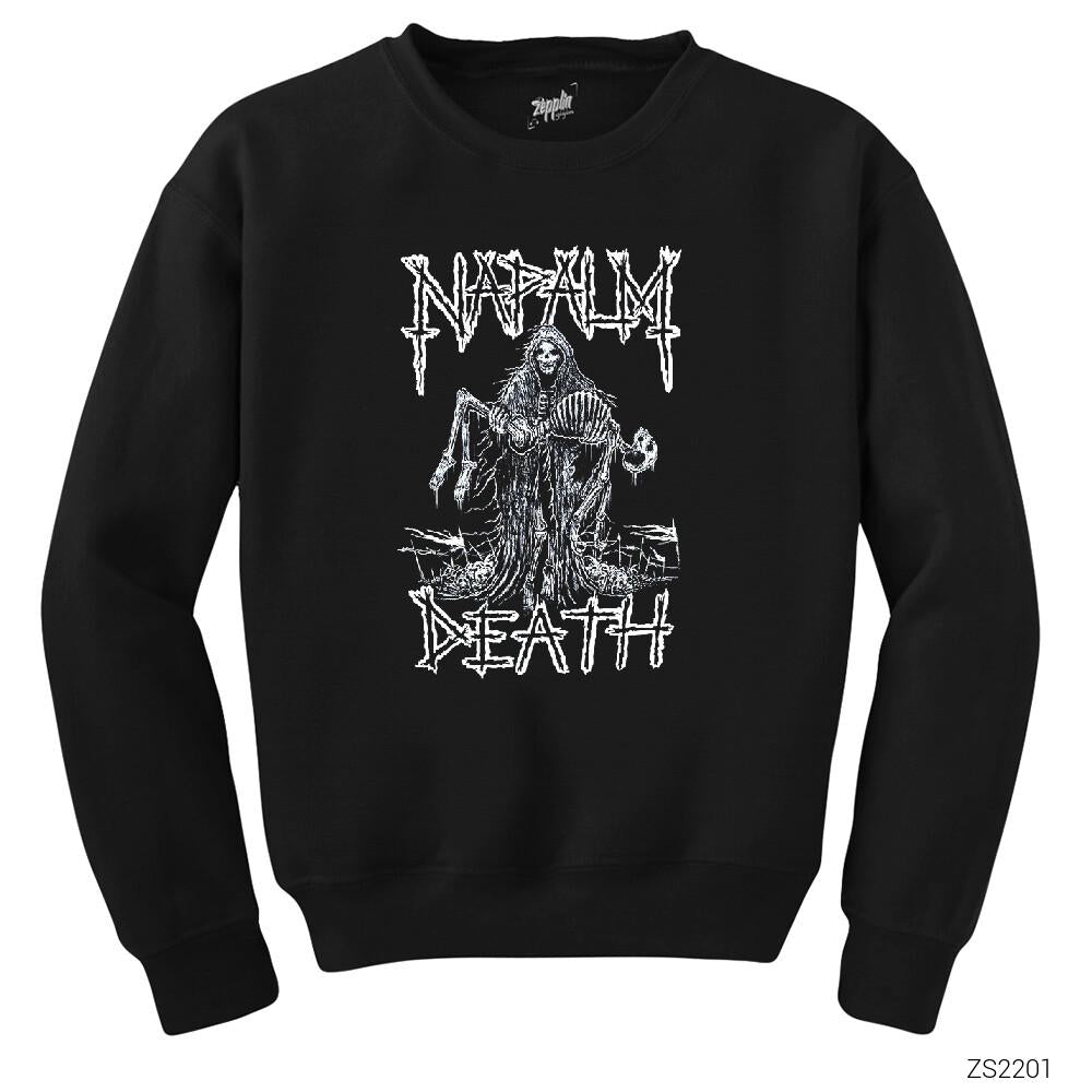 Napalm Death Skeleton Siyah Sweatshirt