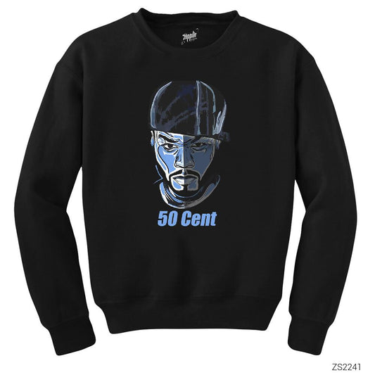 50 Cent Face Siyah Sweatshirt