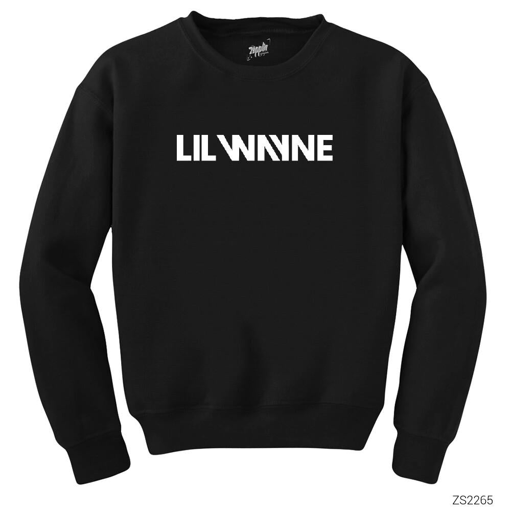 Lil Wayne Text Siyah Sweatshirt