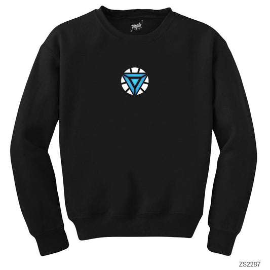 Iron Man 2019 Arc Reactor 2 Siyah Sweatshirt
