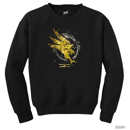 Command Conquer Logo 2 Siyah Sweatshirt