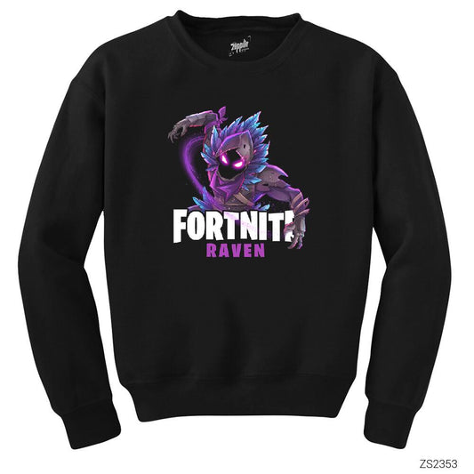 Fortnite Raven Siyah Sweatshirt