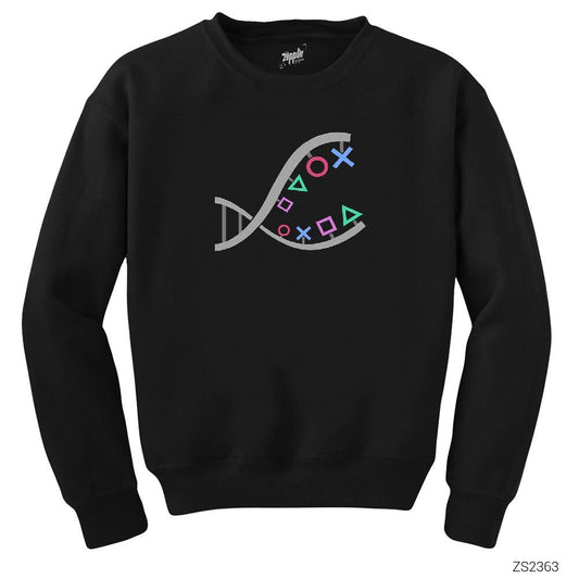 Gamer DNA Siyah Sweatshirt