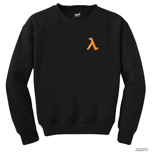 Half Life Logo Pocket Kopya Siyah Sweatshirt