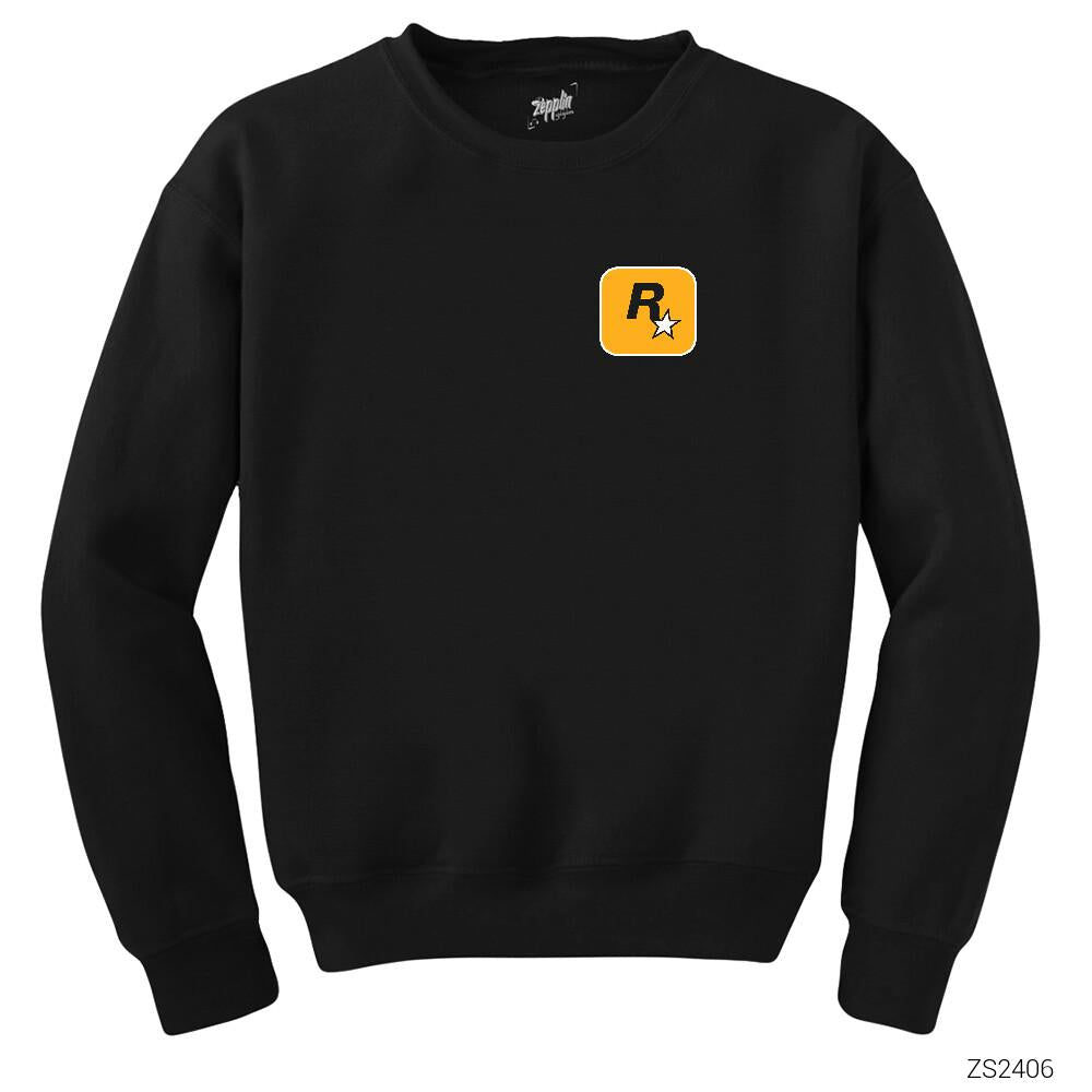 Rockstar Logo Siyah Sweatshirt