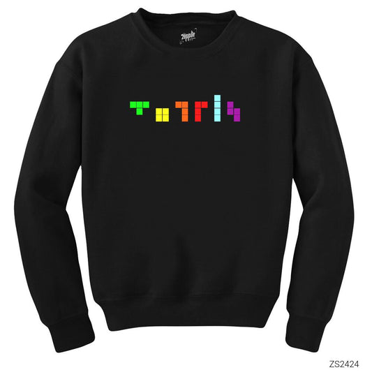 Tetris Symbol Siyah Sweatshirt