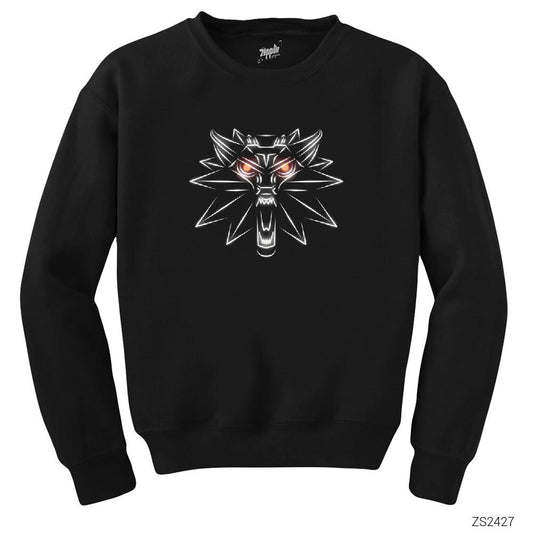 The Witcher Light Wolf Siyah Sweatshirt