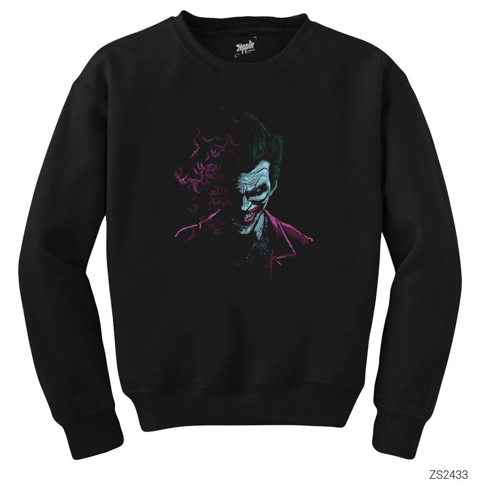 Joker with Bats Siyah Sweatshirt