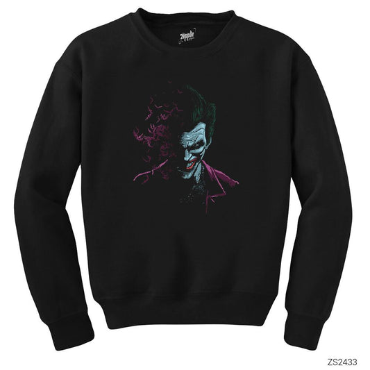 Joker with Bats Siyah Sweatshirt