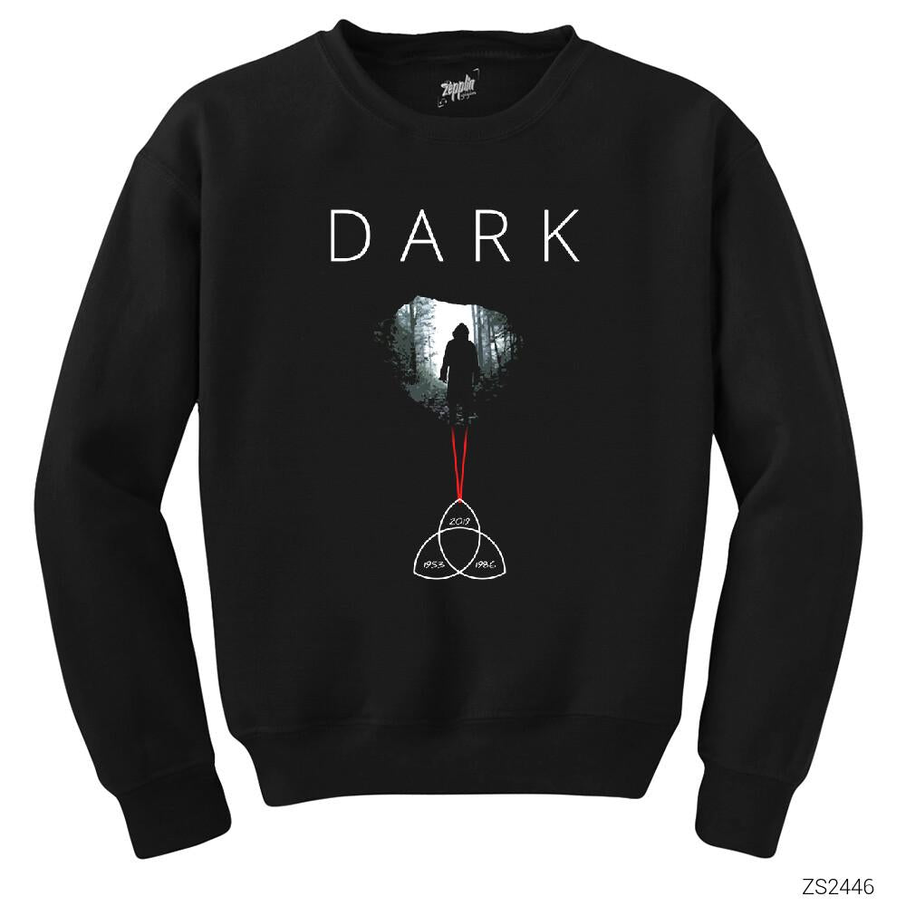 Dark Human Silliuette Siyah Sweatshirt