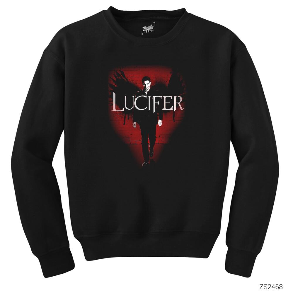 Lucifer Poster Siyah Sweatshirt