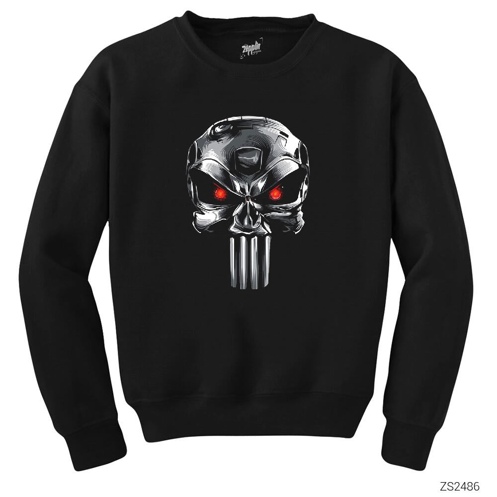 Terminator Punisher Siyah Sweatshirt