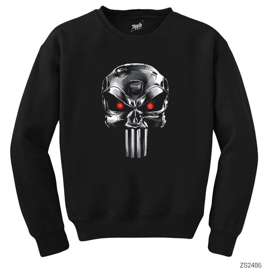 Terminator Punisher Siyah Sweatshirt