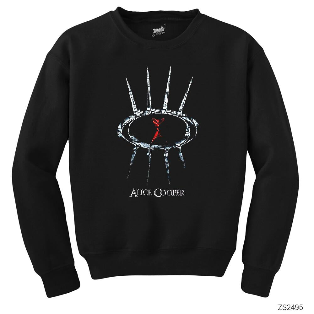 Alice Cooper Eye Logo Siyah Sweatshirt
