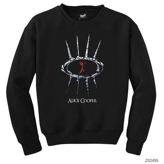 Alice Cooper Eye Logo Siyah Sweatshirt