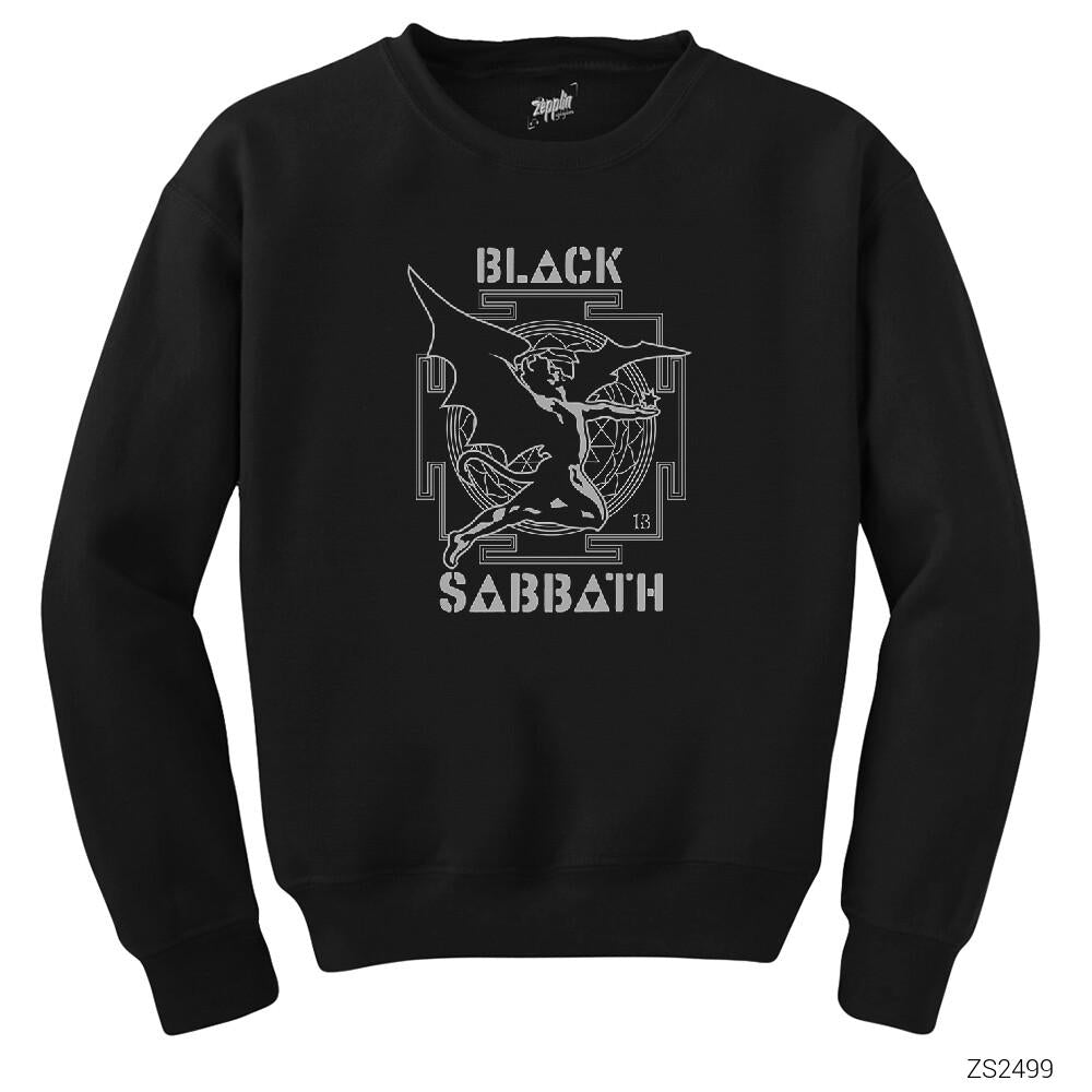 Black Sabbath 13 Angel Siyah Sweatshirt