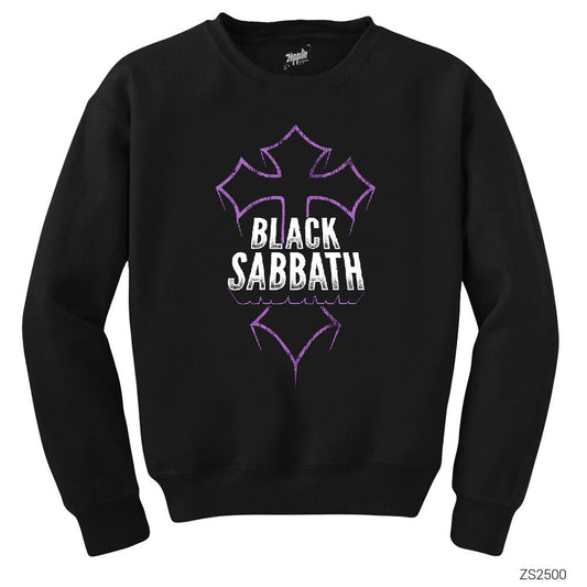 Black Sabbath Cross Siyah Sweatshirt