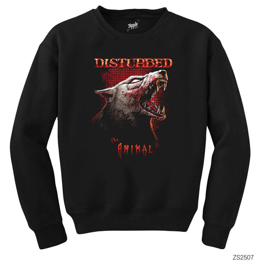 Disturbed Animal Siyah Sweatshirt