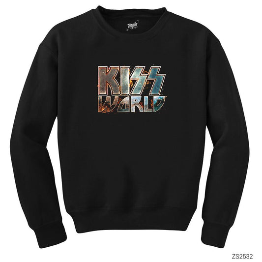 Kiss World Tour Siyah Sweatshirt