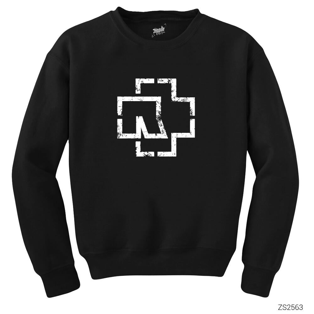 Rammstein Classic Distorted Siyah Sweatshirt