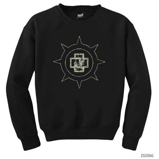 Rammstein Spike Logo Siyah Sweatshirt