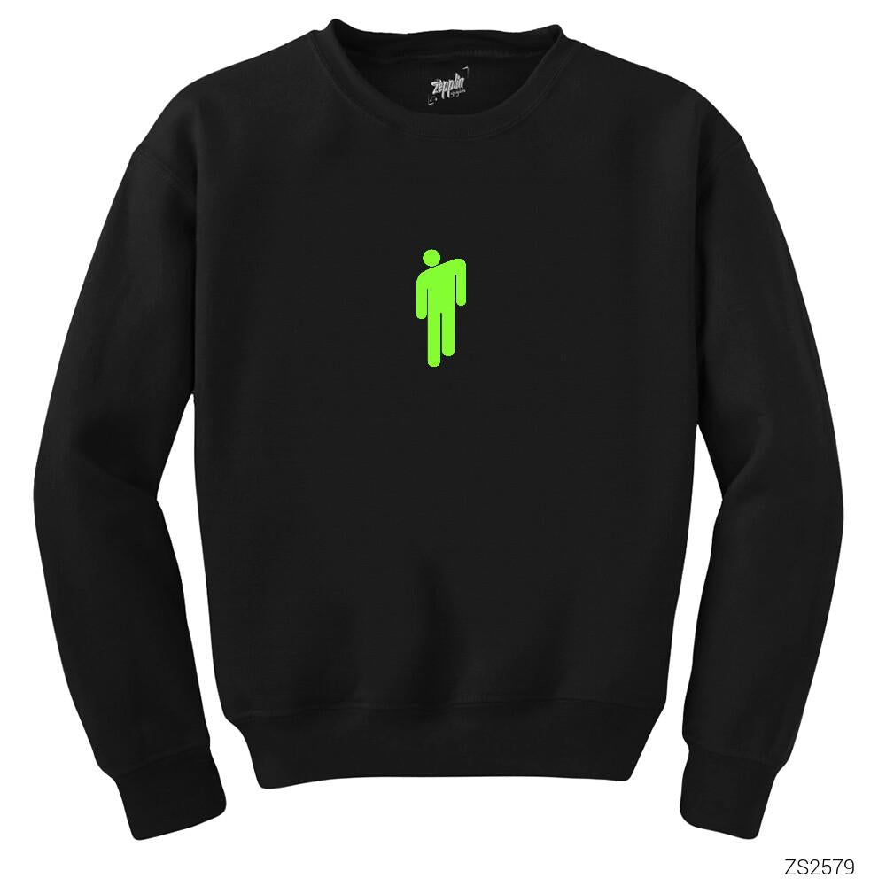Billie Eilish Logo Green Siyah Sweatshirt