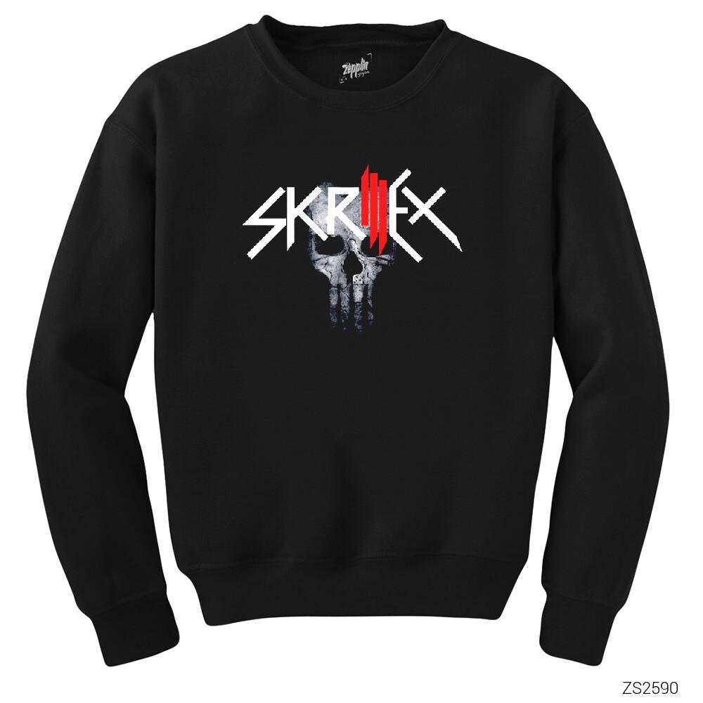 Skrillex Punisher Siyah Sweatshirt