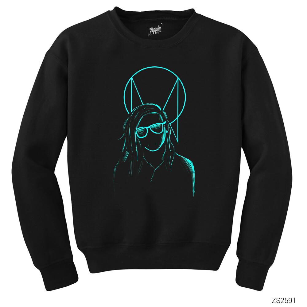 Skrillex Silliuette Siyah Sweatshirt