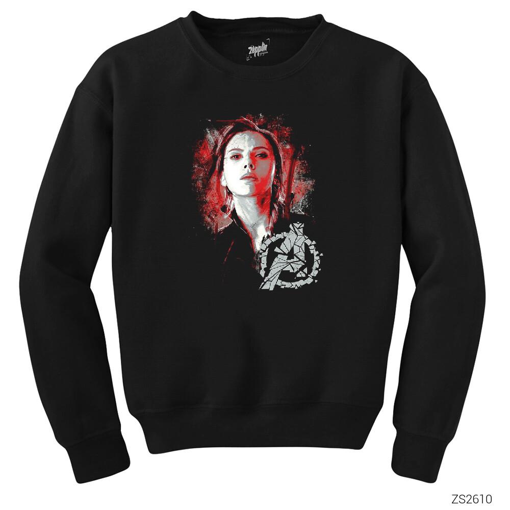 Black Widow Siyah Sweatshirt