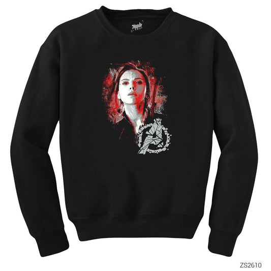 Black Widow Siyah Sweatshirt