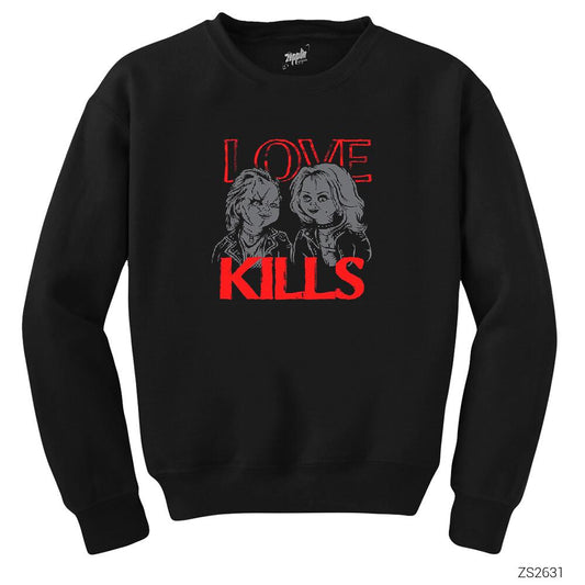 Chucky Love Kills Siyah Sweatshirt