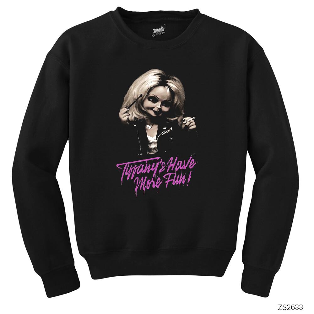 Chucky Tiffany Have More Fun Siyah Sweatshirt