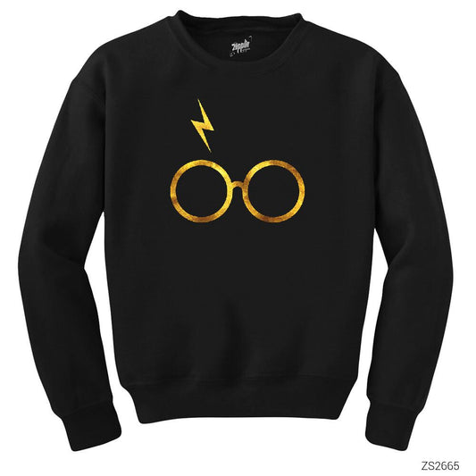 Harry Potter Glasses 3 Siyah Sweatshirt